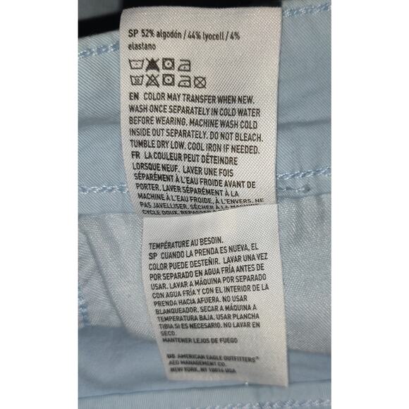 VTG American Eagle Mini Skirt Size 6 Pleated Pastel Blue Pockets Anime School - Picture 8 of 13